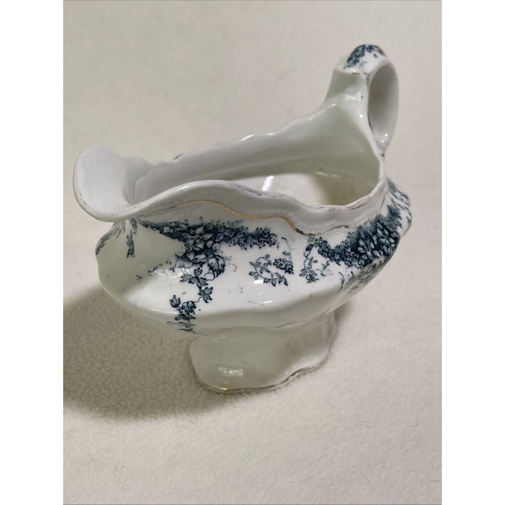 Antique Burslem ENGLAND ROYAL Staffordshire Gravy Boat - Picture 3 of 7